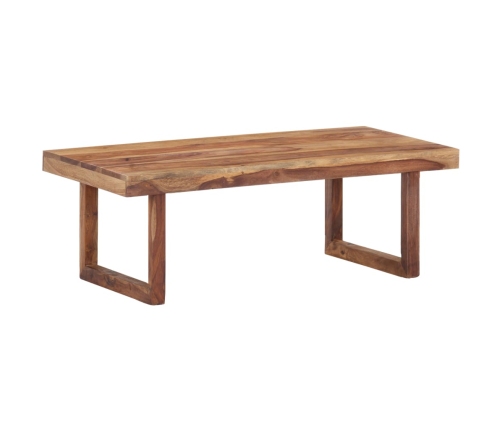 Mesa de centro de madera maciza de sheesham 100x50x35 cm