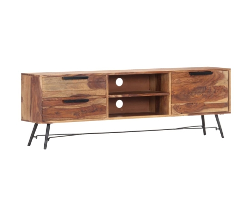 Mueble para TV de madera maciza de sheesham 140x28x47 cm