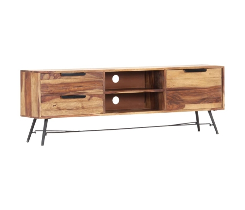 Mueble para TV de madera maciza de sheesham 140x28x47 cm