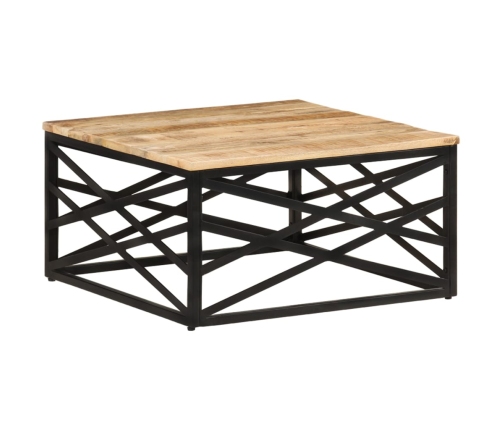 Mesa de centro de madera maciza de mango 68x68x35 cm