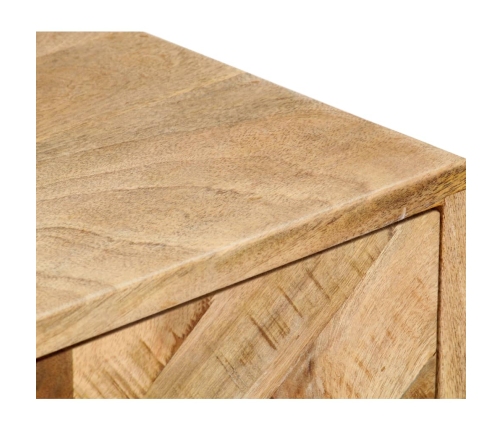 Mesita de noche de madera maciza de mango 40x30x50 cm