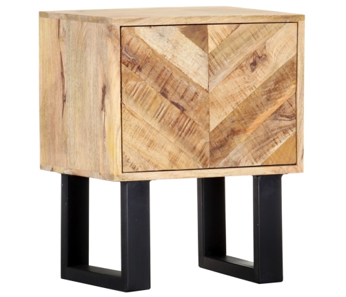 Mesita de noche de madera maciza de mango 40x30x50 cm