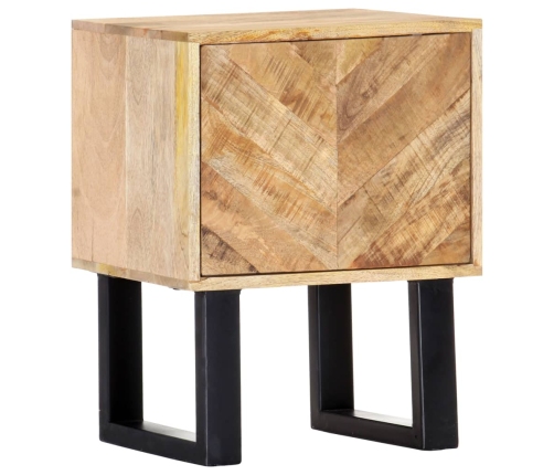 Mesita de noche de madera maciza de mango 40x30x50 cm