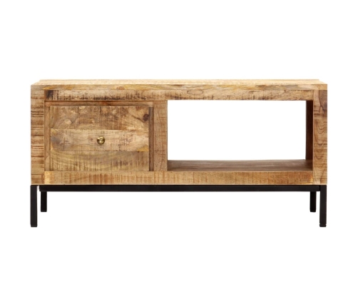 Mesa de centro de madera maciza de mango 88x50x42 cm