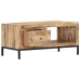 Mesa de centro de madera maciza de mango 88x50x42 cm