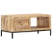 Mesa de centro de madera maciza de mango 88x50x42 cm