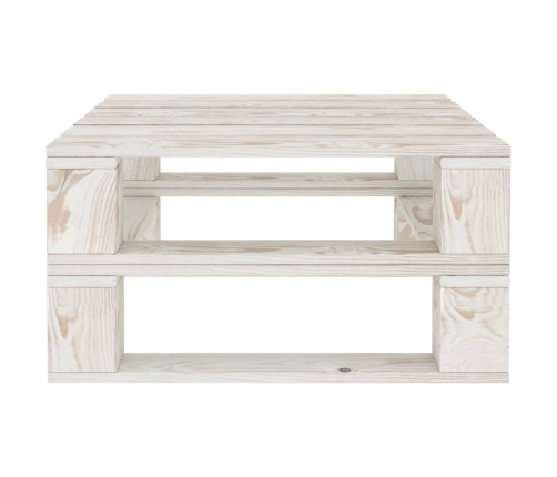 Mesa de palés para jardín madera blanco