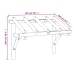 Pérgola de puerta madera maciza de pino 150x100x100 cm