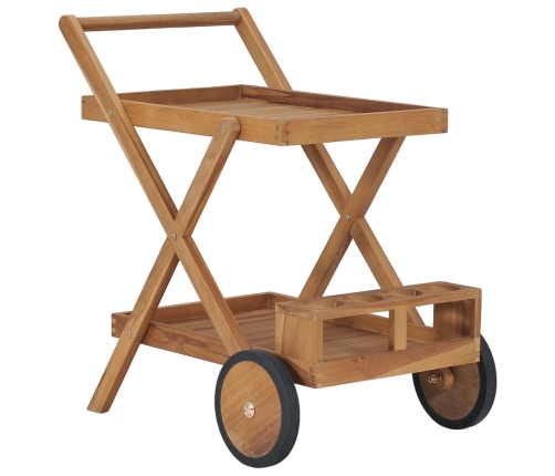 Carrito del té de madera maciza de teca