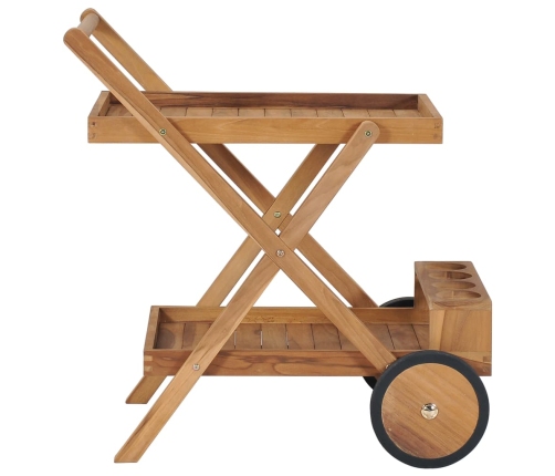 Carrito del té de madera maciza de teca