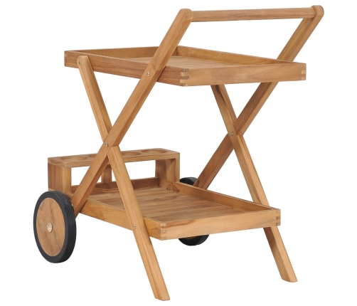 Carrito del té de madera maciza de teca