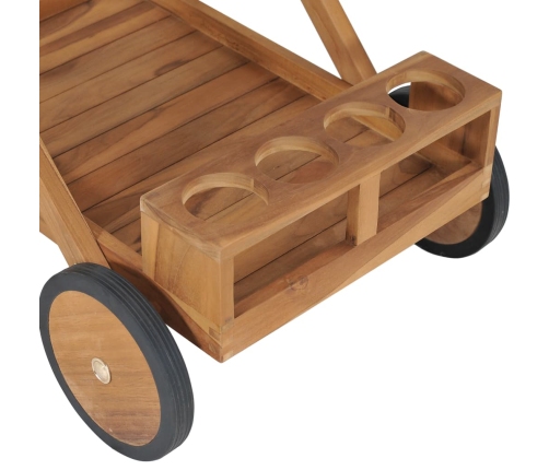 Carrito del té de madera maciza de teca