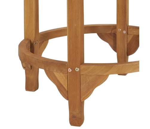 Mesa alta de bar de madera maciza de teca Ø 60 cm