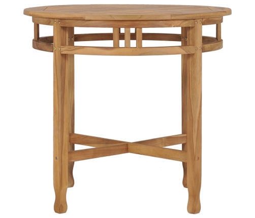 Mesa de comedor de madera maciza de teca Ø 80 cm