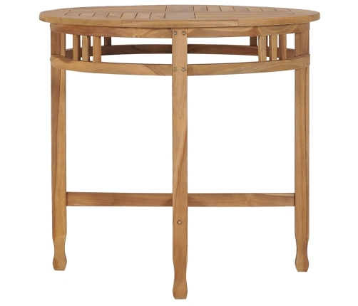 Mesa de comedor de madera maciza de teca Ø 80 cm