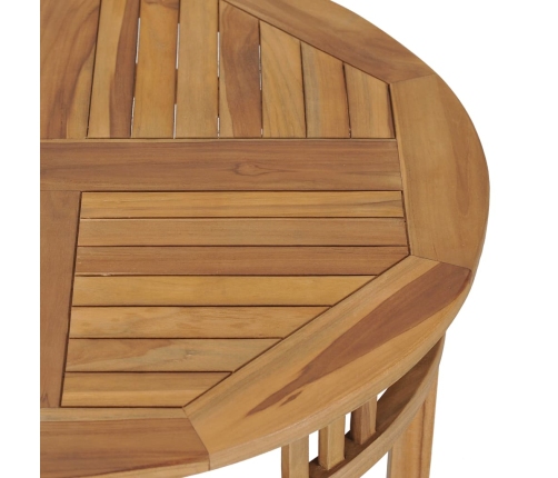 Mesa de comedor de madera maciza de teca Ø 80 cm