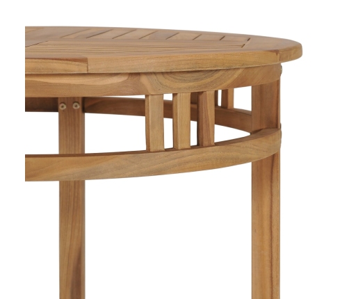 Mesa de comedor de madera maciza de teca Ø 80 cm