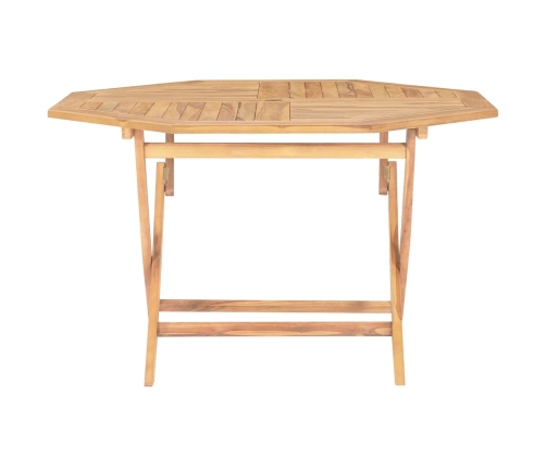 Mesa de jardín plegable de madera maciza de teca 120x120x75 cm