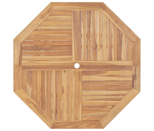 Mesa de jardín plegable de madera maciza de teca 120x120x75 cm