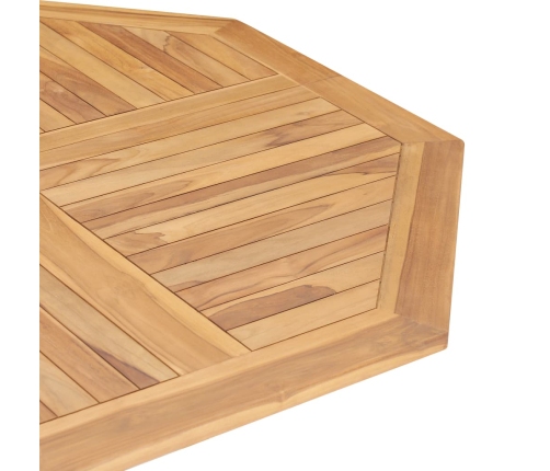 Mesa de jardín plegable de madera maciza de teca 120x120x75 cm