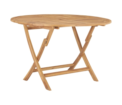 Mesa plegable de jardín de madera maciza de teca Ø 120 cm