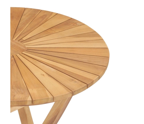 Mesa de jardín plegable madera maciza de teca Ø 60 cm