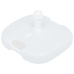 Base de sombrilla rellenable arena/agua plástico blanco 16 L