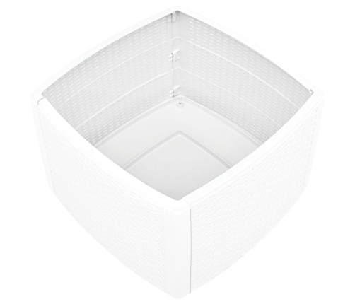 Mesa auxiliar de plástico blanco 54x54x36,5 cm