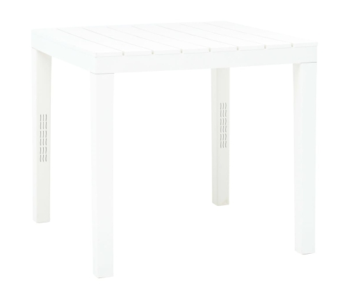 Mesa de jardín de plástico blanco 78x78x72 cm