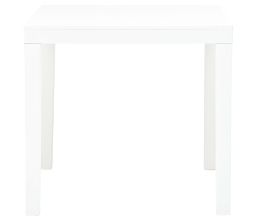 Mesa de jardín de plástico blanco 78x78x72 cm