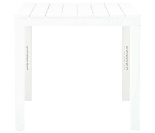 Mesa de jardín de plástico blanco 78x78x72 cm