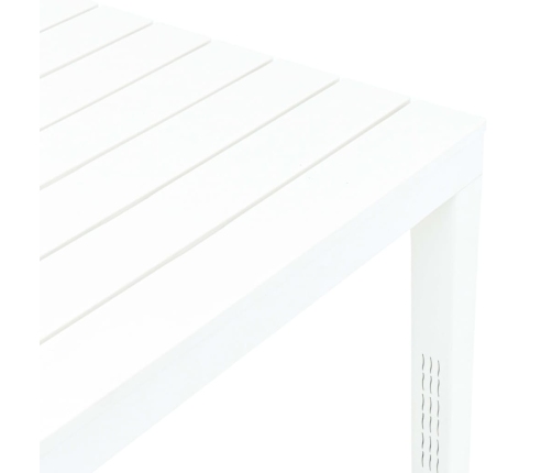 Mesa de jardín de plástico blanco 78x78x72 cm