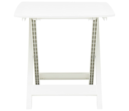 Mesa de jardín plegable de plástico blanco 79x72x70 cm