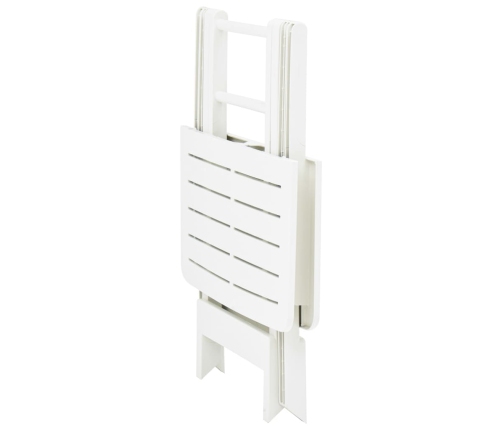 Mesa de jardín plegable de plástico blanco 79x72x70 cm