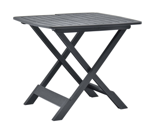 Mesa de jardín plegable de plástico gris antracita 79x72x70 cm