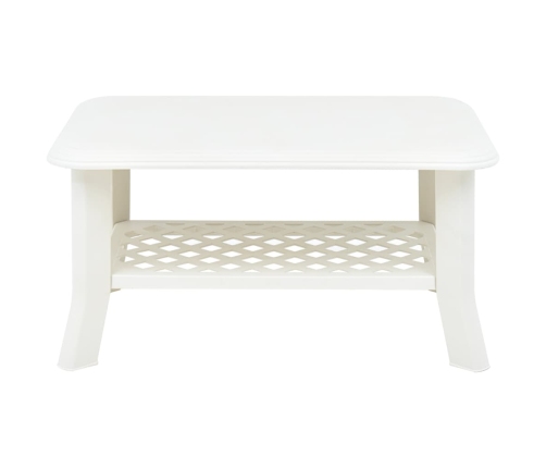 Mesa de centro de plástico blanco 90x60x46 cm