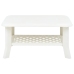 vidaXL Mesa de centro de plástico blanco 90x60x46 cm