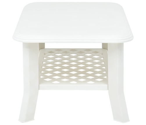 Mesa de centro de plástico blanco 90x60x46 cm