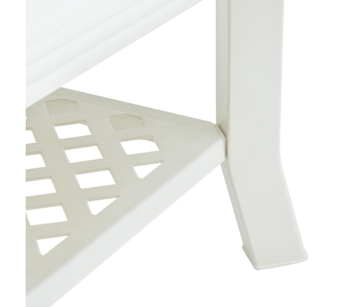 vidaXL Mesa de centro de plástico blanco 90x60x46 cm