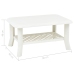 vidaXL Mesa de centro de plástico blanco 90x60x46 cm