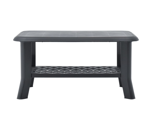 Mesa de centro de plástico gris antracita 90x60x46 cm