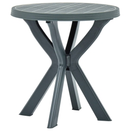 Mesa bistro verde plástico Ø70 cm