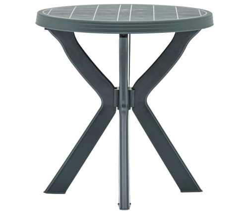 Mesa bistro verde plástico Ø70 cm