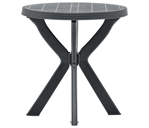 Mesa bistro gris antracita plástico Ø70 cm