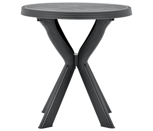 Mesa bistro gris antracita plástico Ø70 cm