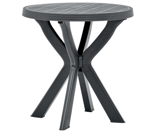 Mesa bistro gris antracita plástico Ø70 cm