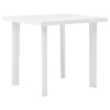 vidaXL Mesa de jardín de plástico blanco 80x75x72 cm