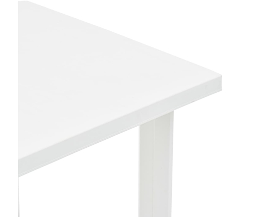 vidaXL Mesa de jardín de plástico blanco 80x75x72 cm