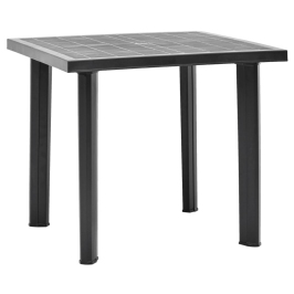 Mesa de jardín de plástico gris antracita 80x75x72 cm