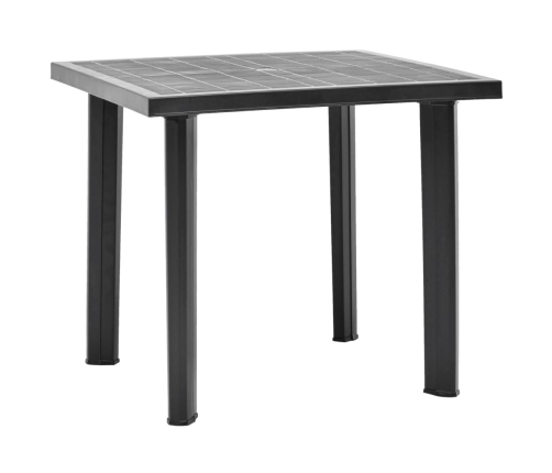 Mesa de jardín de plástico gris antracita 80x75x72 cm